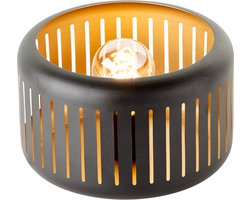Brilliant Tyas - Tafellamp - E27 max 1x60W - Zwart/Goud
