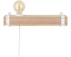 Brilliant Wandlamp Whitewood 1-lichts hout/wit