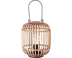 Brilliant Woodrow - Tafellamp - E27 max 1x40W - Zwart/Rotan