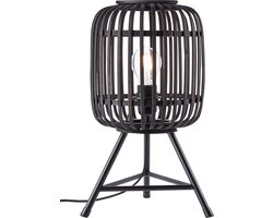 Brilliant Woodrow - Tafellamp - E27 max 1x60W - Hout/Zwart