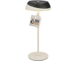 BRILONER Alusta - Tafellamp oplaadbaar - dimbaar met touchfunctie - German Design Award Winner 2026 - IP44 spatwaterdicht - warmwit licht - Ø14 x 32 cm - antraciet metallic grijs