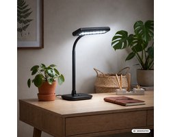 BRILONER Daylight – Bureaulamp led – daglichtlamp – koudwit licht tafellamp – draaibaar & zwenkbaar – h.: 44cm – zwart