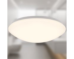 BRILONER Elara - LED Badkamer Plafondlamp - badkamerverlichting - 12W - 1.200Lm - IP44 - 3.000K warm wit licht - Ø30cm - wit