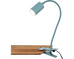 BRILONER FLEKS – Bureaulamp – klemlamp – kantelbaar & klemmbaar – met warm wit licht – 3.5W – blauw – 40x10x6cm