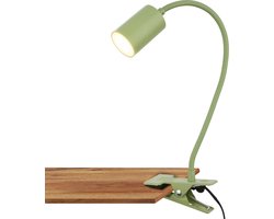 BRILONER FLEKS – Bureaulamp – klemlamp – kantelbaar & klemmbaar – met warm wit licht – 3.5W – groen – 40x10x6cm