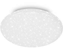 BRILONER GIT – LED Plafondlamp – sterrenhemel effect – 4.000K neutraal wit licht – wit – Ø28 cm