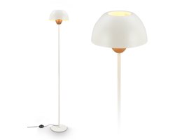 BRILONER Gryde – Vloerlamp Woonkamer – E27 fitting – staande lamp met schakelaarkabel – Ø25 cm – hoogte 156,5 cm – koffie/grijs
