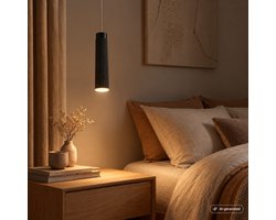 BRILONER Hang - Hanglamp oplaadbaar - bedlamp in hoogte verstelbaar - warm wit licht - dimbaar - zonder stroomaansluiting - woonkamer | slaapkamer | eetkamer