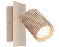 BRILONER Ida - Opbouwspot - wandlamp - GU10 fitting - leeslamp - spotlamp - voor slaapkamer - 13x8x9 cm