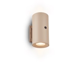 BRILONER Isy – Oplaadbare Wandlamp binnen – zonder stroomaansluiting & boren – dimbaar met touch – warm wit licht – beige – Ø6 x 12cm