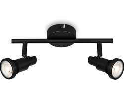 BRILONER LED Badkamer Spot zwenkbaar 2xGU10 per stuk 4 W zwart IP44