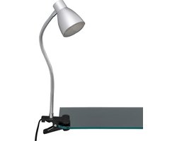 BRILONER - LED-klemlicht leeslamp flexibele arm 2,5W titaniumkleurig metaal-kunststof