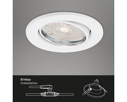 Briloner Leuchten DIMM - LED inbouwarmatuur - 7256- 036 - Warm wit 3000K - IP23 bescherming - Draaibare lamp - Traploos dimbaar - IP23 - 25.000 uur - Ø8.6 x 7 cm