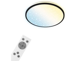 Briloner Leuchten IVY SKY S - LED plafondlamp - 3064- 015 - 24W - 2500 lm - instelbare kleurtemperatuur - nachtlichtfunctie, timerfunctie, memoryfunctie - dimbaar via afstandsbediening - Amazon Echo en Google Home - IP20 - 20.000 branduren