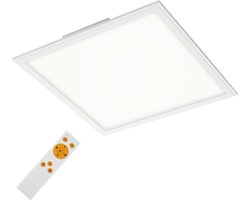 Briloner Leuchten PIATTO - plafonnière - plafondlamp dimbaar - incl. afstandsbediening - incl. kleurtemperatuurregeling - LED - 24 Watt - 2.400 Lumen - wit - 45x45 cm