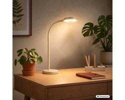 BRILONER Megg – Bureaulamp led – tafellamp met warm wit licht – dimbaar tafellampje met touchbediening – thuiskantoor – h.: 40cm – beige