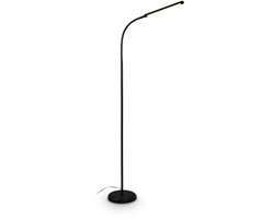 BRILONER Mura – LED Vloerlamp – dimbaar – 6W – 600lm – touchbediening – bureaulamp zwenkbaar – zwart – moderne leeslamp
