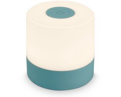 BRILONER - Oplaadbare Tafellamp - met warm wit licht - dimbaar - voor buiten en binnen - IP44 - draadloos - 2W - Ø7 x7 cm - blauw