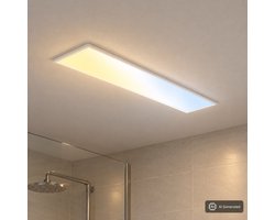 BRILONER Piatto - CCT LED Plafonniére - dimbaar badkamerverlichting - badkamer lamp met instelbare kleurtemperatuur - 2.600Lm - 24W - 100cm