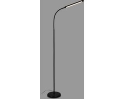 BRILONER Pivaz - Vloerlamp dimbaar - woonkamer staande lamp - met touch - zwart - h: 126.5cm