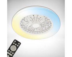 BRILONER - Plafondventilator met verlichting - LED plafondlamp met ventilator - dimbaar - 5 snelheden - Ø48,5cm - wit