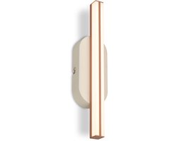 BRILONER Ruth - Wandlamp binnen woonkamer - design lamp - warm wit licht - plafondlamp - warm grijs & koffie - 30cm