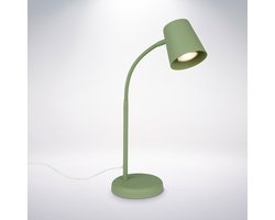 BRILONER Skriva - Groene Tafellamp - bedlamp met snoerschakelaar - draaibaar - excl. GU10 - 13 x 38,5 cm - groen