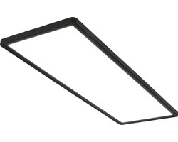 BRILONER Slim - LED Plafonniere - plafondlamp - paneel ultraplat - 4.000 K neutraal wit licht - 58x20x3cm (LxBxH) - zwart