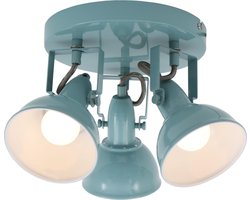 BRILONER SOFT - plafond spot 3-lichts - plafondlamp - rotonde draai- en zwenkbare - retro / vintage uitvoering - fitting: E14 max. 40 Watt - metaal - afmetingen: 21x15,6 cm - kleur: mintwit