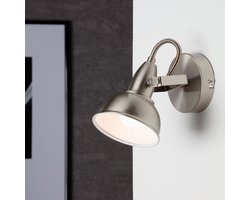 BRILONER Soft - Wandlamp - plafondspot - 1 lichts - draai- en kantelspot - vintage / retro-design - max. 40 Watt - 15,6 x 10 cm