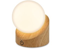 BRILONER Sora - Oplaadbare Mini Tafellamp - warm wit licht - IP54 buitenverlichting - draadloos - dimbaar - voor binnen en buiten - 10 x 8 x 9 cm