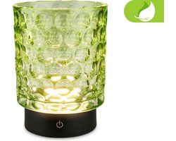 Briloner Sunora - Snoerloze LED tafellamp IP44 - 7560019 - Dimbaar - Touch - Snoerloos - Spatwaterdicht - Verwisselbare batterij en lichtbron - Ø11 x 15 cm - Groen