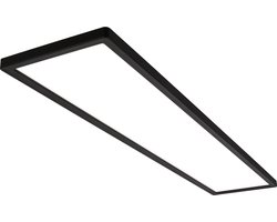 BRILONER Tava - LED Plafonniére - met indirect licht - neutraal wit licht - 98 x 20 x 3 cm - zwart