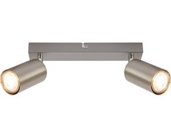 Briloner Tib - Plafondspot - 2172022 - Draaibaar - Aan/Uit via wandschakelaar - 15,5 x 5,5 x 25,5 cm - Zilver