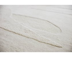 Brink & Campman Decor Scape Woolwhite 95001 Vloerkleed - 250 x 350 cm - Ivoor - Rectangular - Wol - Eetkamer, Woonkamer - Abstract - Scandinavisch, Industriëel, Modern
