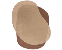 Brink & Campman Element Moore Caramel 087801 Vloerkleed - 250 x 330 cm - Bruin,Beige - Organic - Wol - Eetkamer, Woonkamer, Slaapkamer - Geometrisch, Abstract - Modern, Design