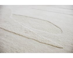 Brink en Campman - Brink en Campman Decor Scape Woolwhite 095001 - Wollen vloerkleed - 140x200 cm - Rechthoekig - Laagpolig, Structuur Tapijt - Design, Modern - Wit