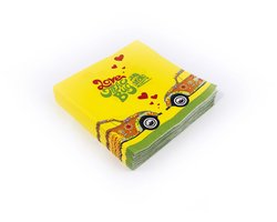 BRISA VW Collection - Stijlvolle en praktische Volkswagen VW Kever servetten met motief, keukengerei, keukendoeken (20 stuks, 16,5 x 16,5 x 3 cm, 3-laags)