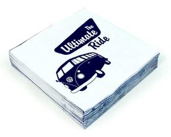 BRISA VW Collection - Stijlvolle & praktische Volkswagen VW T1 Bulli Bus- servetten met motief, keukengerei, keukendoeken (20 st. 16,5x16,5x3 cm 3-laags)