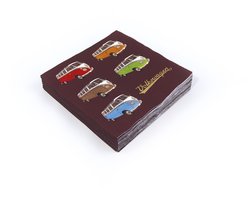 BRISA VW Collection - Stijlvolle & praktische Volkswagen VW T1 Bulli Bus- servetten met motief, keukengerei, keukendoeken (20 st. 16,5x16,5x3 cm 3-laags)