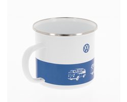BRISA VW Collection - Volkswagen grote emaille koffie-thee-cappuccino-mok-Haferl mok voor Camping & Outdoor T1 Bulli Bus- motief (500 ml T1 Bulli Bus- motief/ kleurrijk)