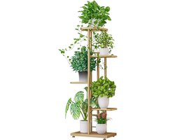Brisakys Plantenrek 5 Etages - Binnen - buiten -Plantenrek Etagere Metaal - Plantentrap - gouden- 41x22x98CM