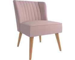 Brittany-Gestoffeerde Accent Stoel in Linnen Pink
