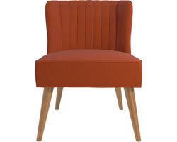 Brittany|Gestoffeerde Accent Stoel in Linnen Oranje