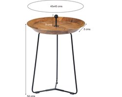 Brix - Bijzettafel Brix Nancy s - 45x45x54 - Mangohout