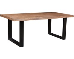 Brix - Bruine Eetkamertafel - U Poot - 180 cm - Mangohout - Eettafel