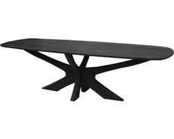 Brix - Eetkamertafel Montreaux - Zwart - Mangohout - 250 cm
