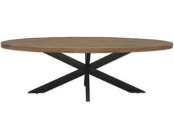 Brix - Eetkamertafel Sturdy Oval 160 cm - Mangohout / Gecoat Staal