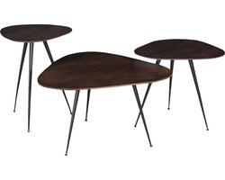 Brix - Salontafel Brix Loua Brown set of 3 - Mangohout