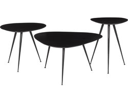 Brix - Salontafel Brix Loua Zwart - 70x70x39 - Mangohout